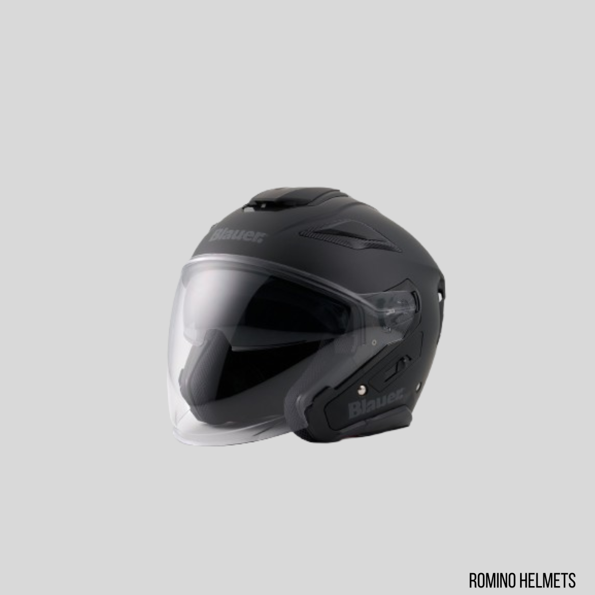CASCO BLAUER DJ01 MONOCHROME NERO OPACO