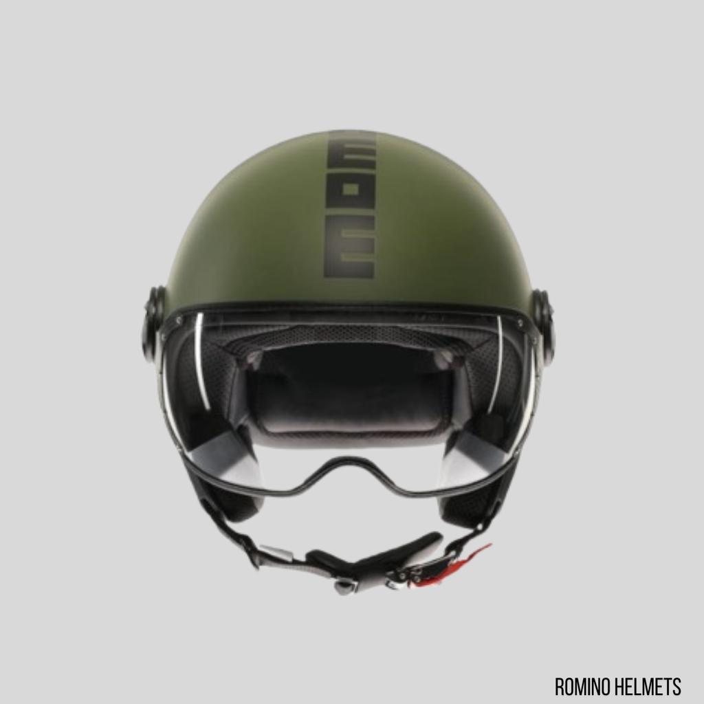 CASCO MOMO DESIGN FGTR CLASSIC VERDE MILITARE /NERO