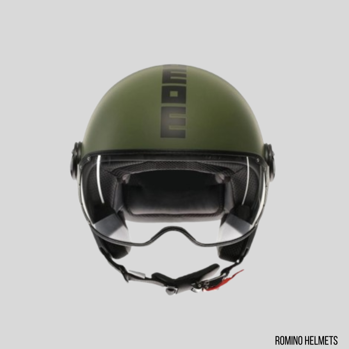 CASCO MOMO DESIGN FGTR CLASSIC VERDE MILITARE /NERO