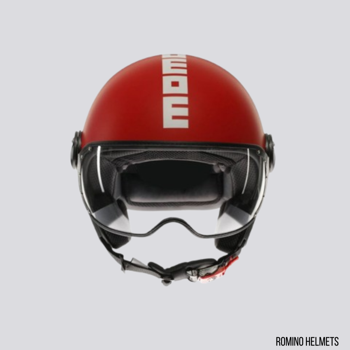 CASCO MOMO DESIGN FGTR CLASSIC CANDY ROSSO OPACO/BIANCO