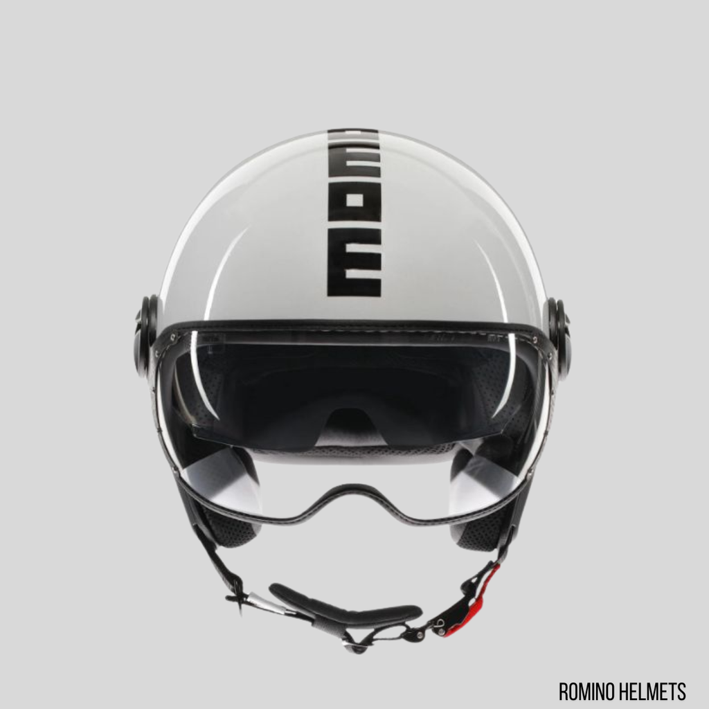 CASCO MOMO DESIGN FGTR EVO BIANCO LUCIDO /NERO