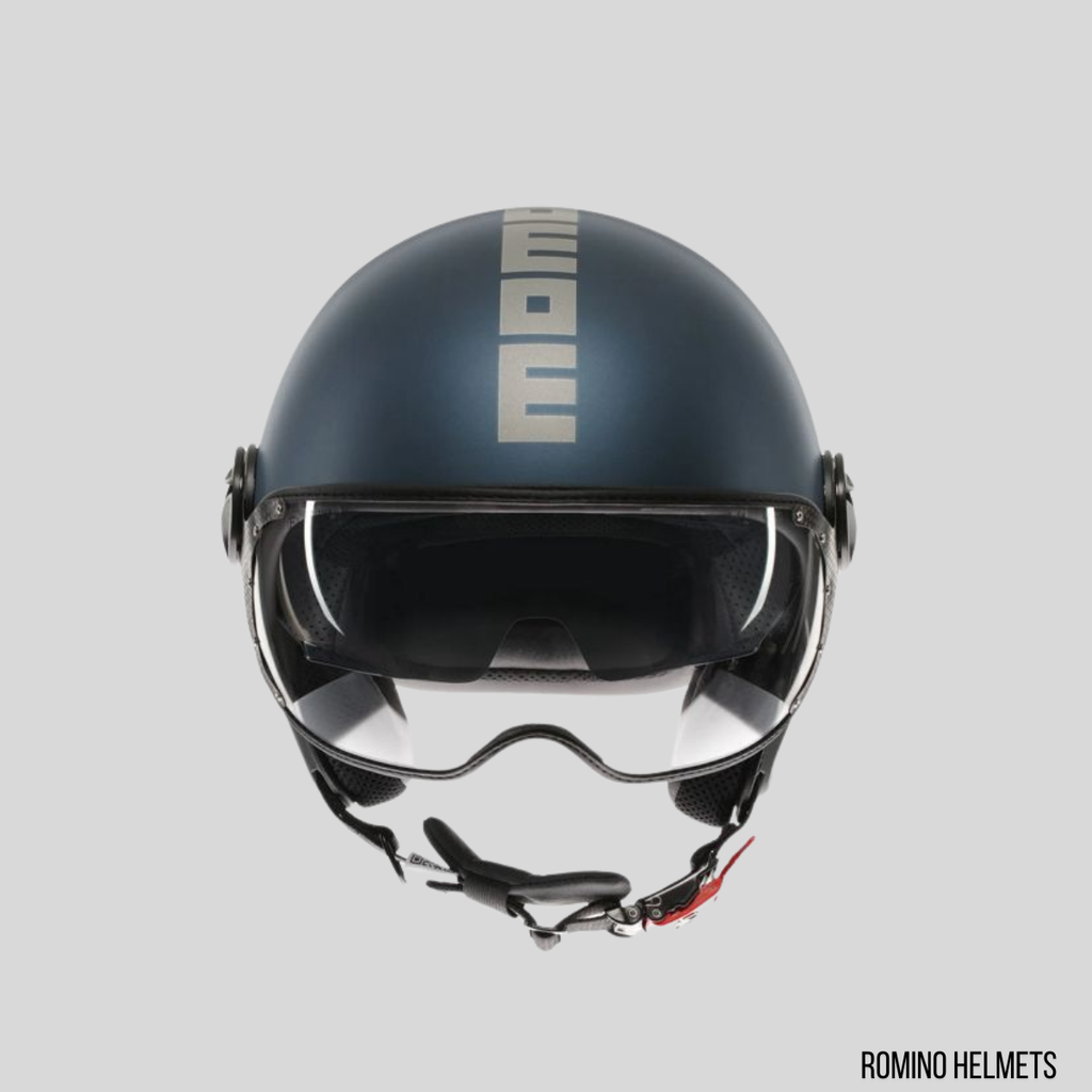 CASCO MOMO DESIGN FGTR EVO BLU AVIO/SILVER