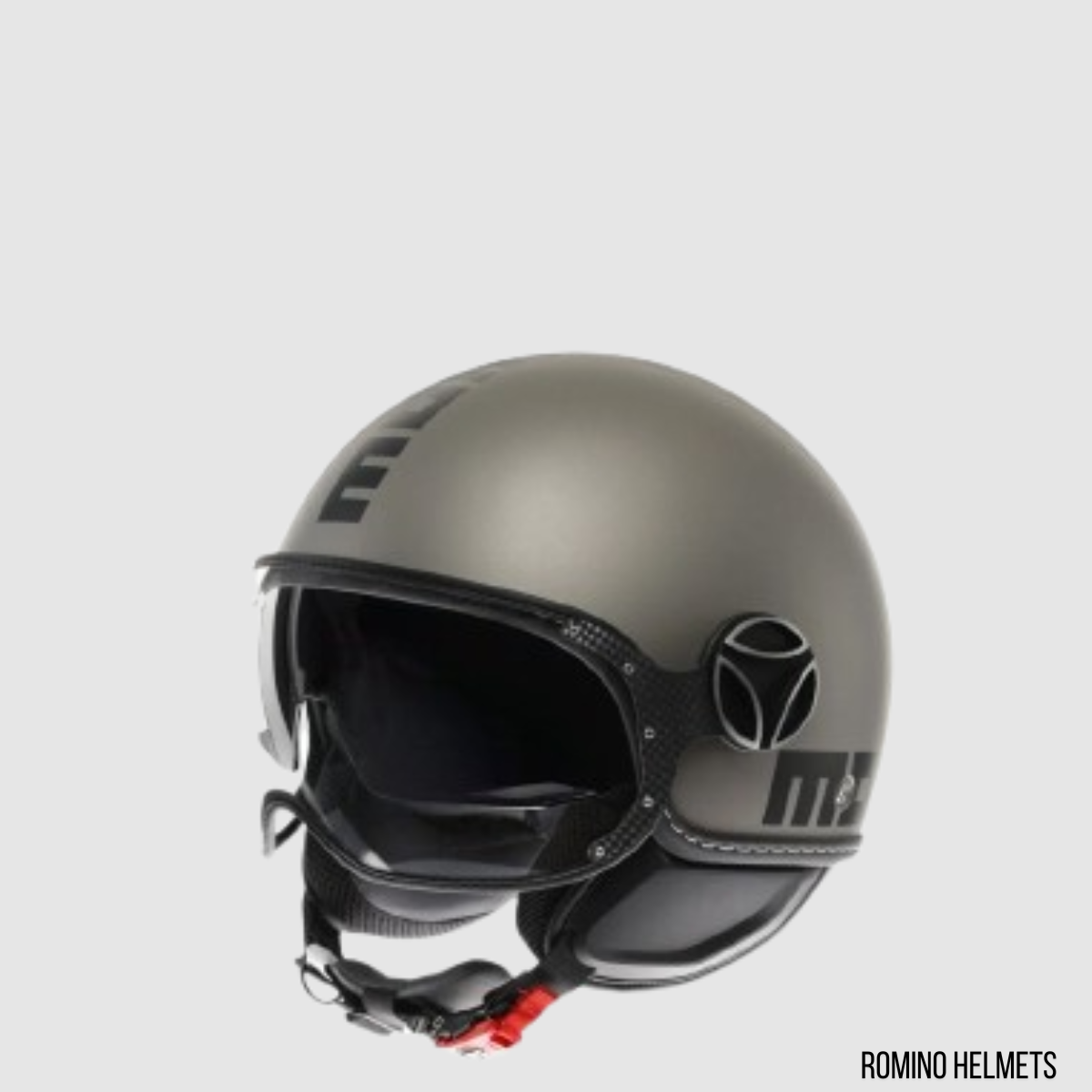 CASCO MOMODESIGN FGTR EVO TITANIO + INTERPHONE CELLULAR-LINE