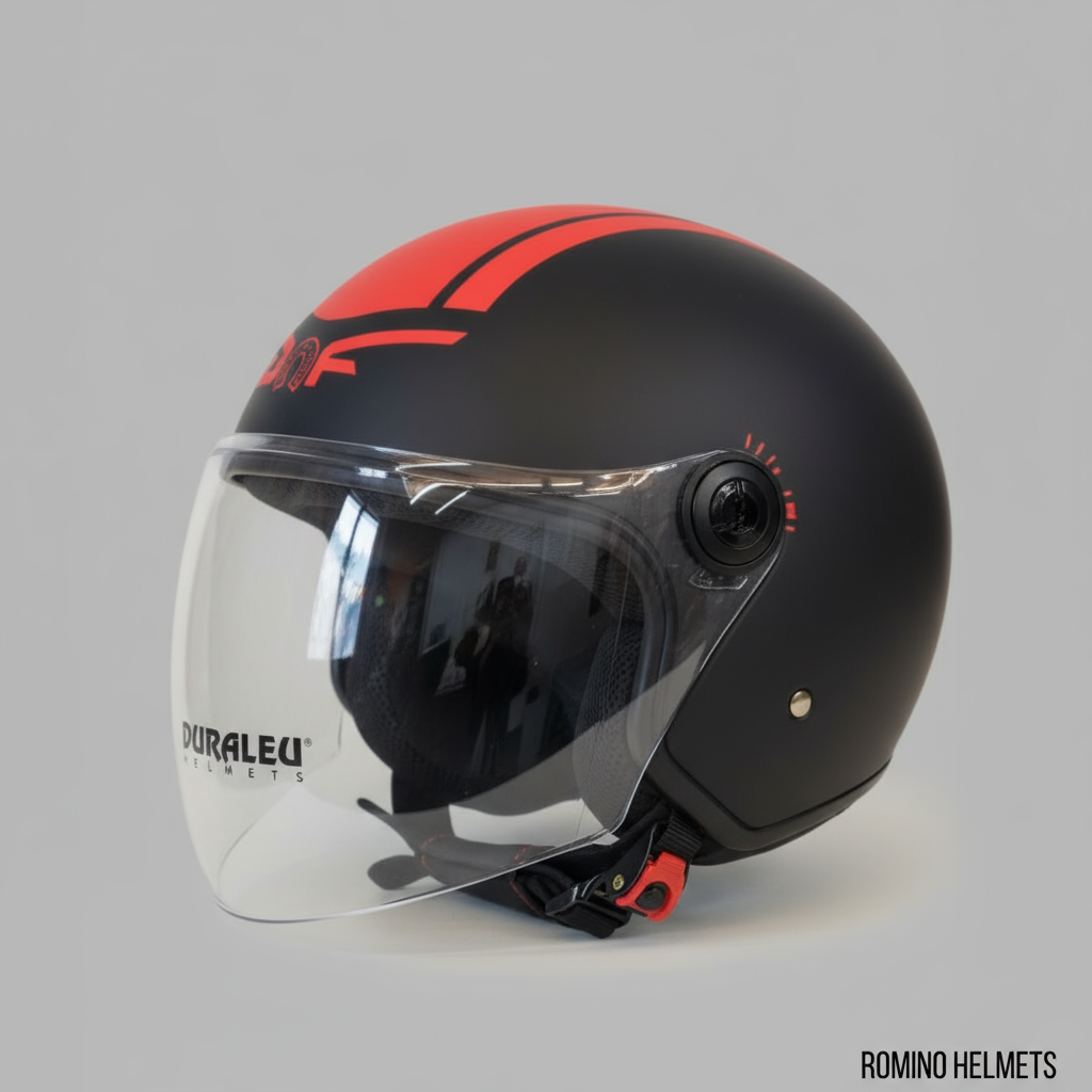 CASCO DURALEU NERO OPACO /ARANCIO