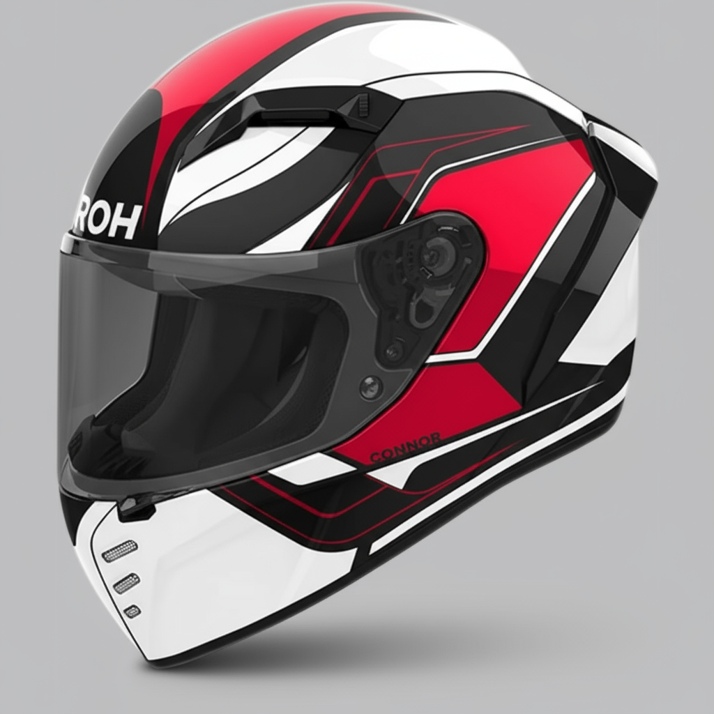 CASCO AIROH CONNOR DUNK RED GLOSS