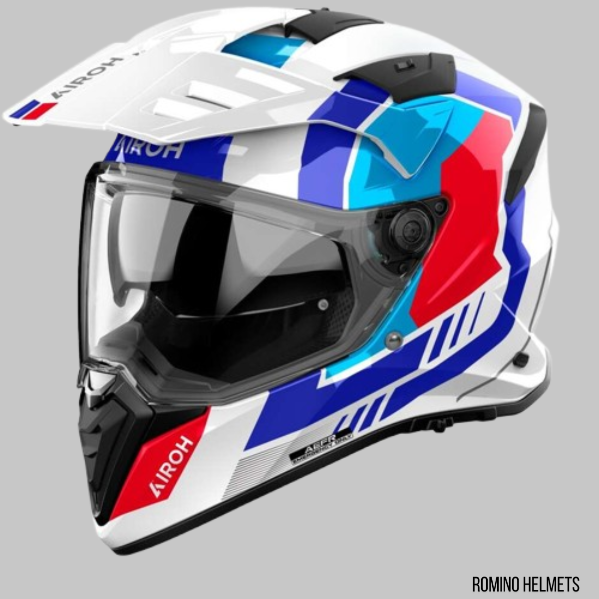 CASCO AIROH BANDIT HORN WHITE GLOSS