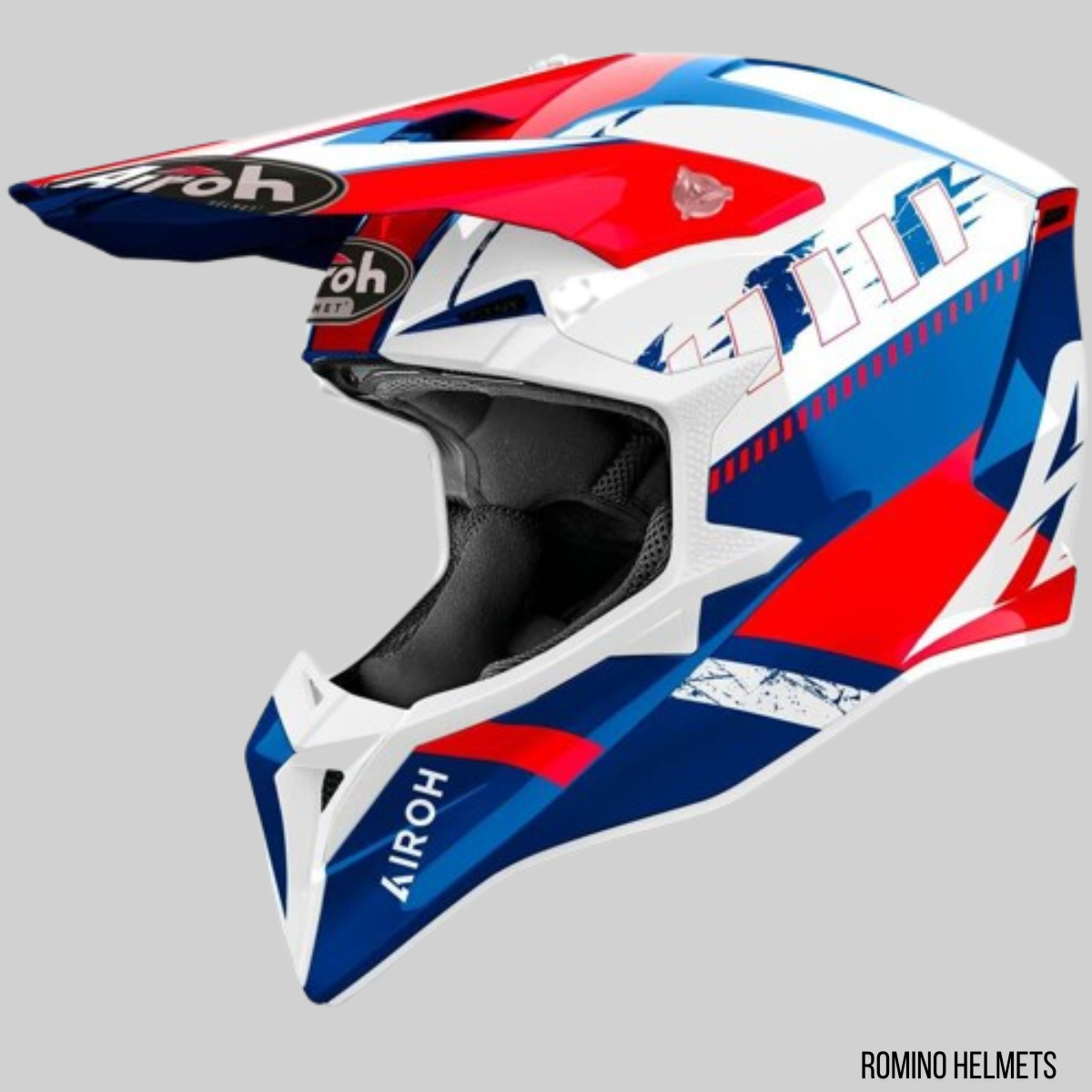 CACSO AIROH CASCO OFFROAD WRAAAP FEEL BLUE/RED GLOSS