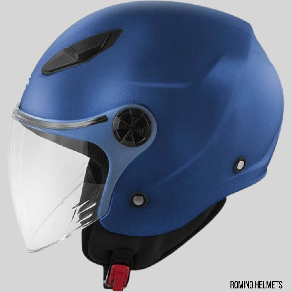 Casco Moto Jet Kappa KV61 Blu Opaco