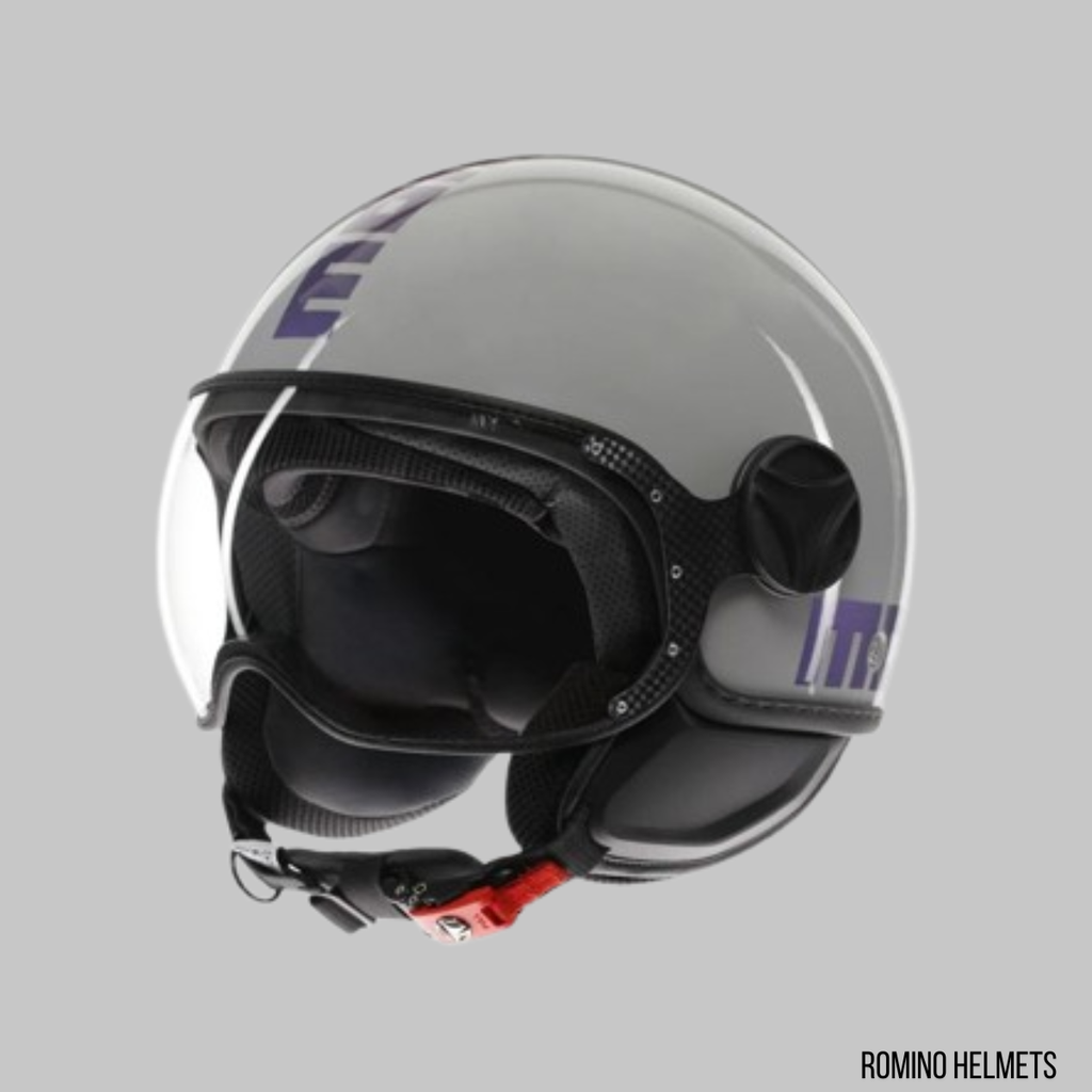 CASCO FGTR CLASSIC FLIP BLUE FUXIA + VISIERA A SPECCHIO DI VARI COLORI