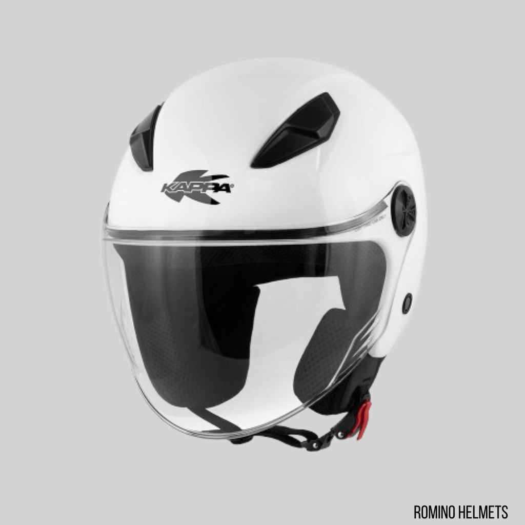 CASCO MOTO JET KAPPA KV61 BIANCO LUCIDO