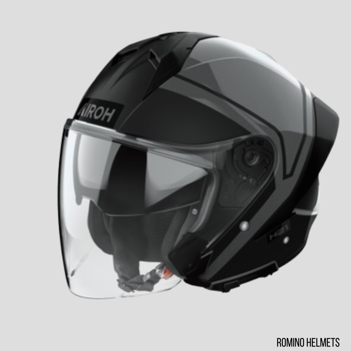 CASCO AIROH H21 SQUARE BLACK MATT  GLOSS