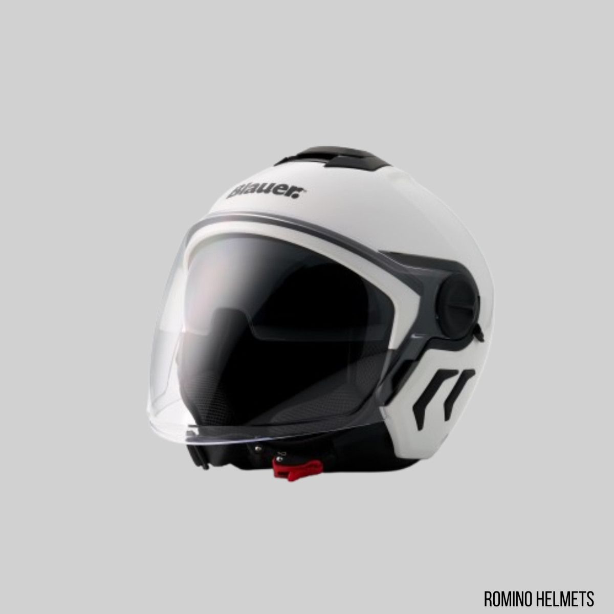 CASCO BLAUER DEMI JET DJ-01 MONOCHROME WHITE