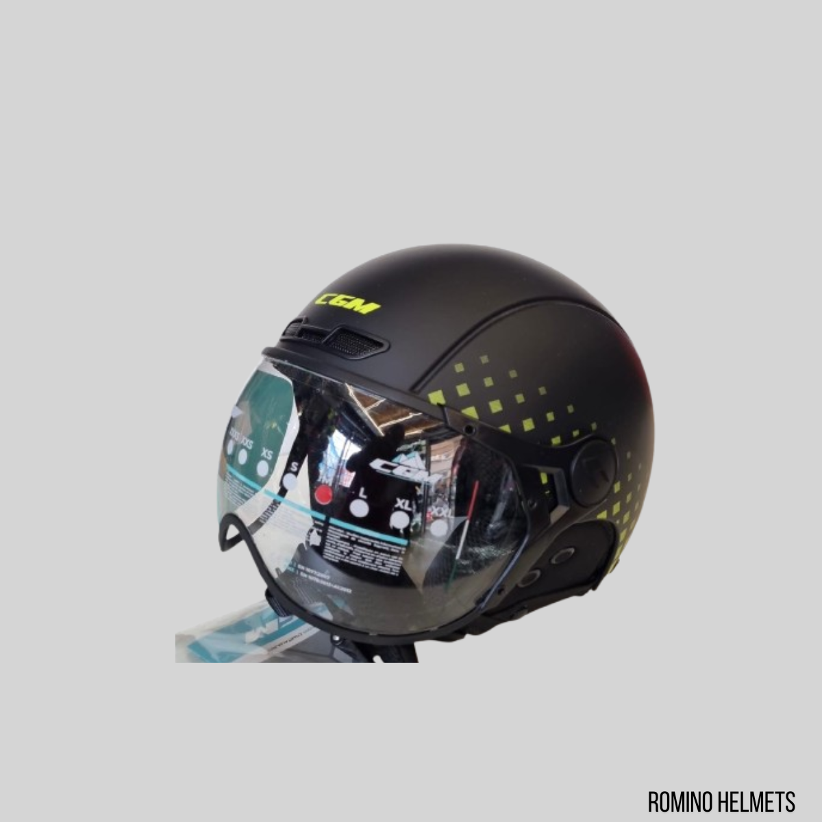 CASCO CGM NERO OPACO/GIALLO
