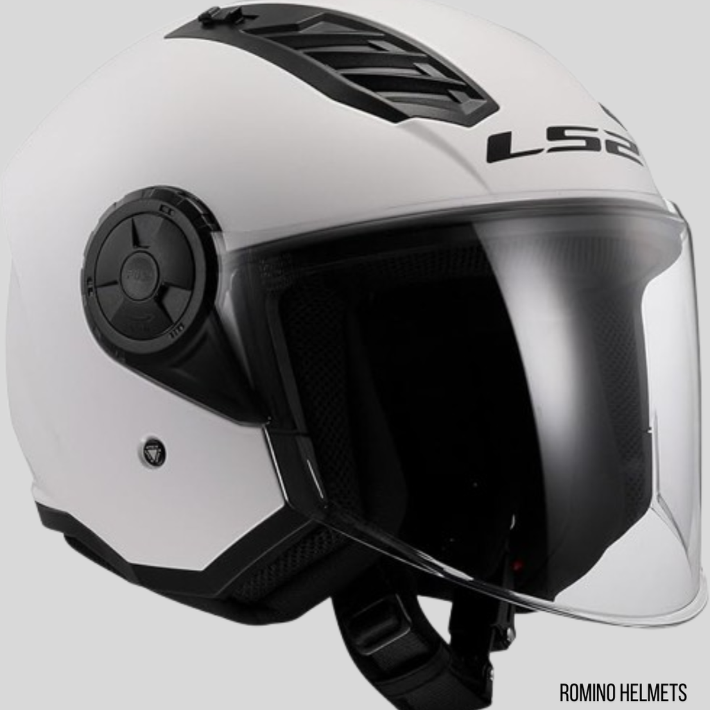 CASCO LS2 AIRFLOW II SOLID WHITE GLOSS