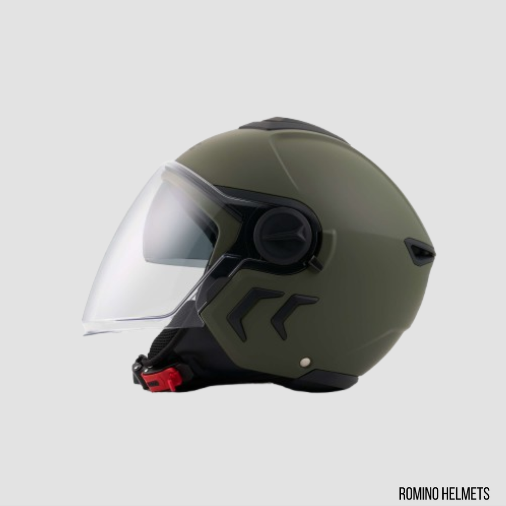 CASCO BLAUER DJ01  MONOCHROME VERDE OPACO