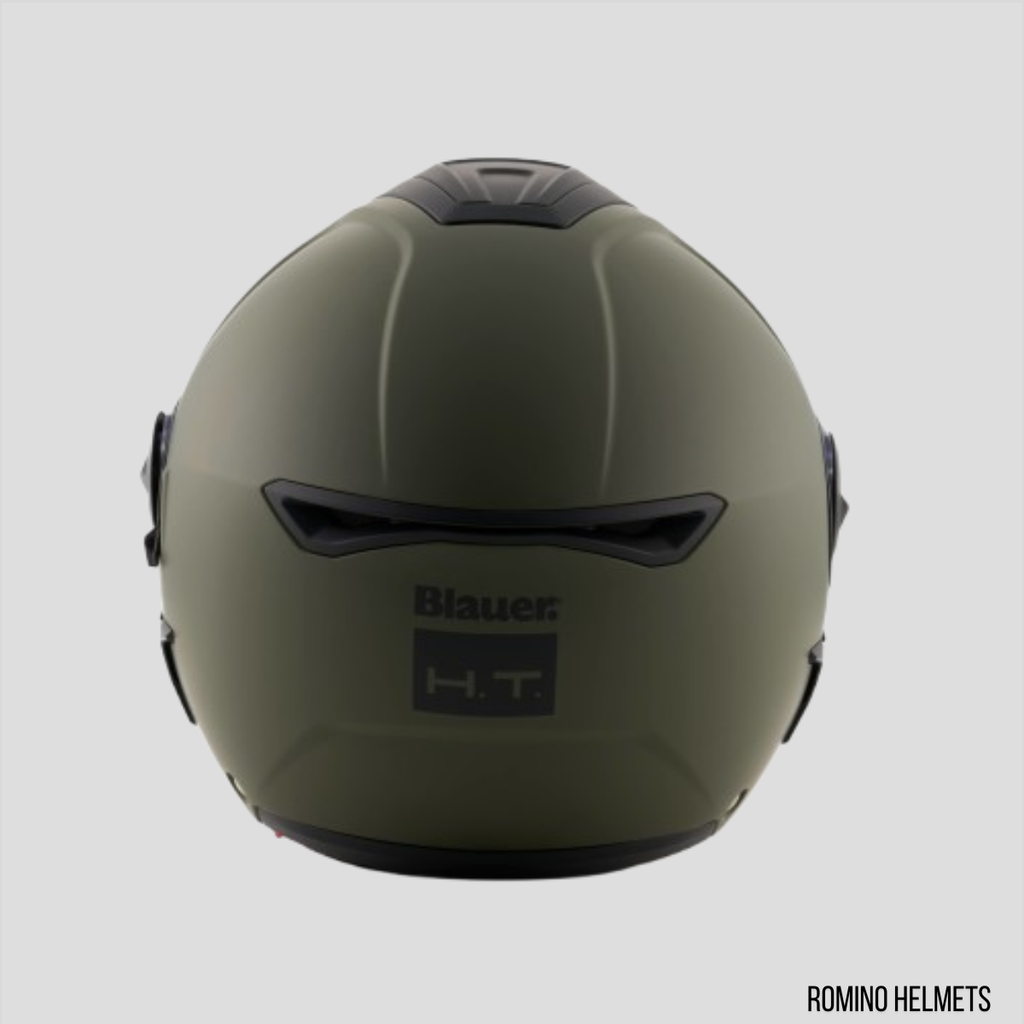 CASCO BLAUER DJ01  MONOCHROME VERDE OPACO
