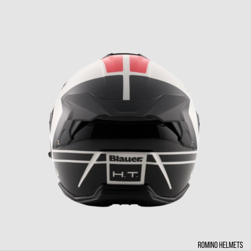 CASCO BLAUER JJ01 BIANCO/ROSSO LUCIDO