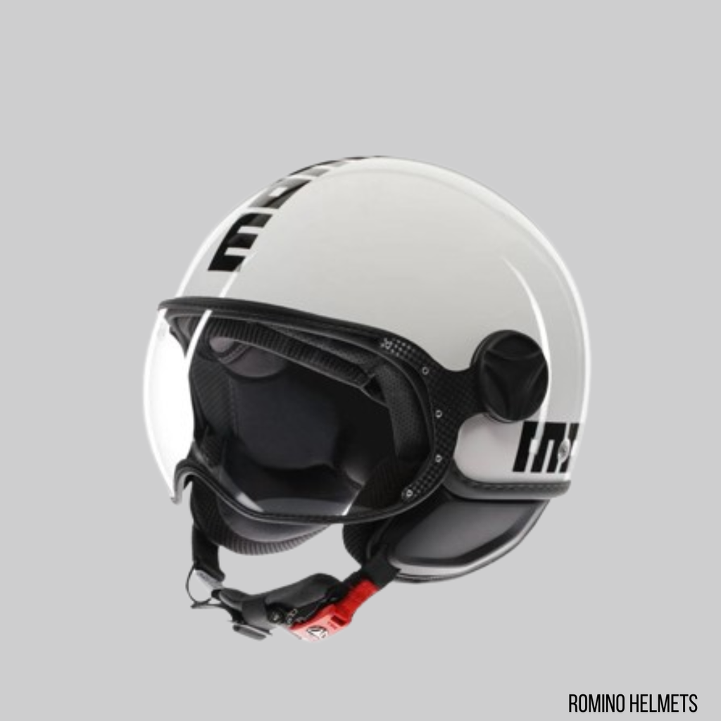 CASCO MOMO DESIGN FGTR CLASSIC BIANCO LUCIDO/NERO