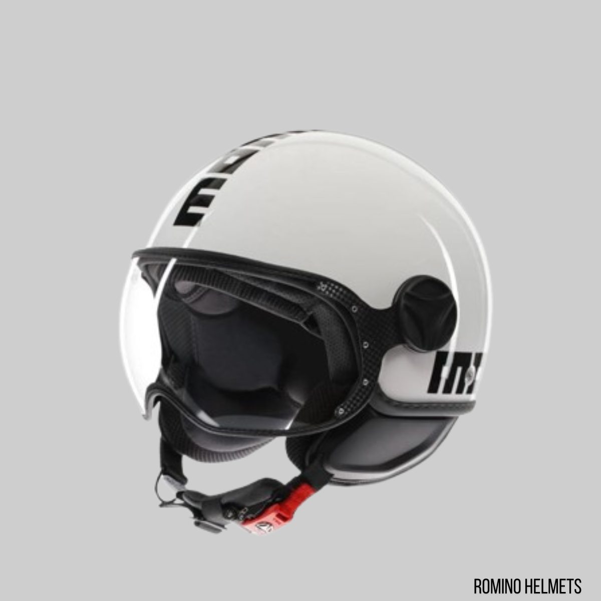 CASCO MOMO DESIGN FGTR CLASSIC BIANCO LUCIDO/NERO