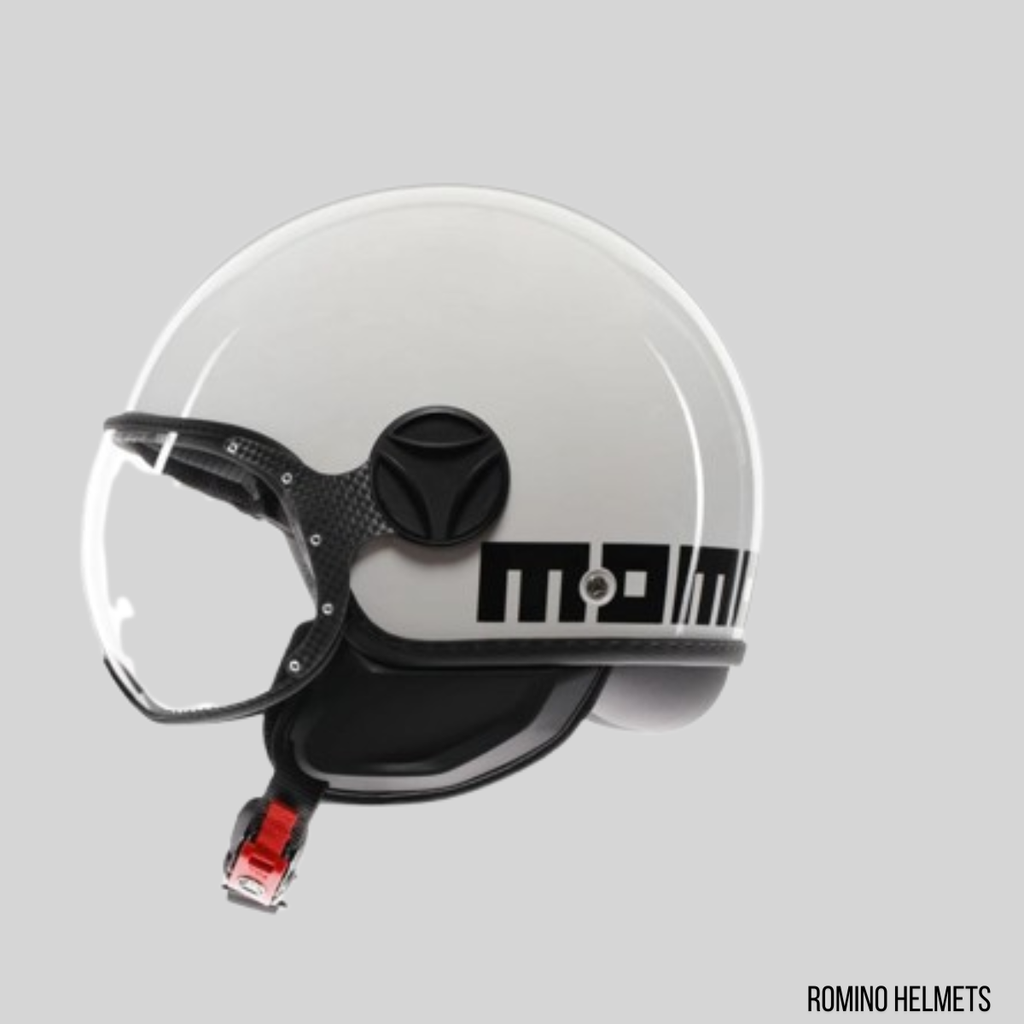 CASCO MOMO DESIGN FGTR CLASSIC BIANCO LUCIDO/NERO