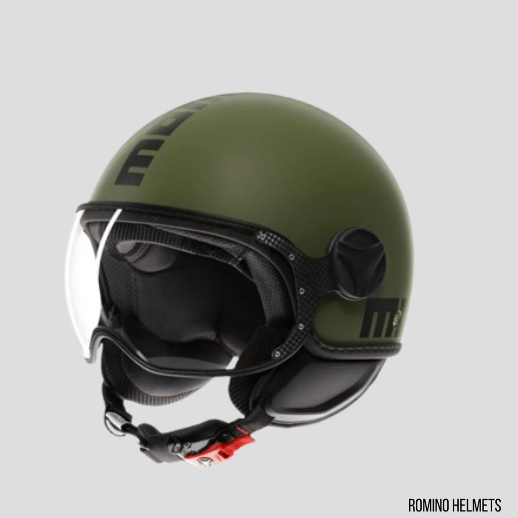 CASCO MOMO DESIGN FGTR CLASSIC VERDE MILITARE /NERO