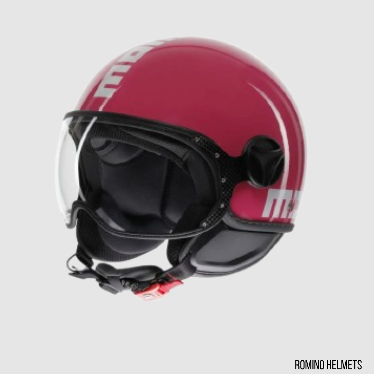 CASCO MOMO DESIGN FGTR CLASSIC CANDY FUXIA /BIANCO