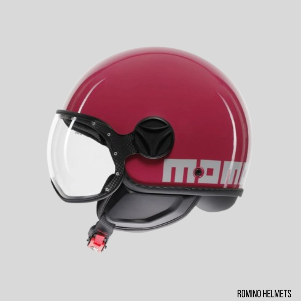 CASCO MOMO DESIGN FGTR CLASSIC CANDY FUXIA /BIANCO