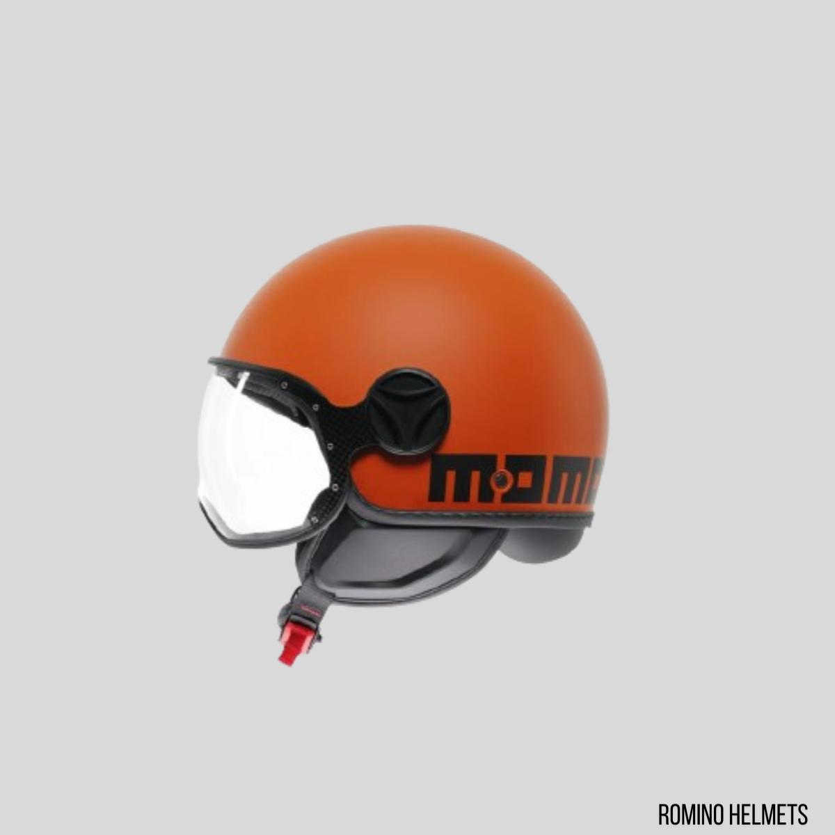CASCO MOMO DESIGN FGTR CLASSIC ARANCIO OPACO/NERO