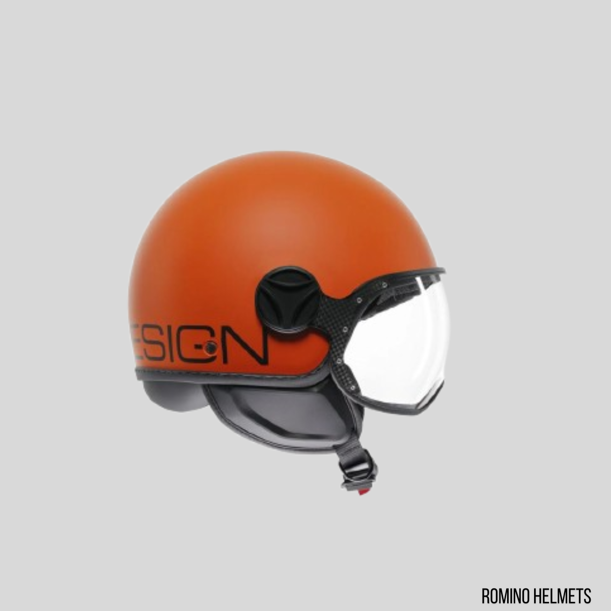 CASCO MOMO DESIGN FGTR CLASSIC ARANCIO OPACO/NERO