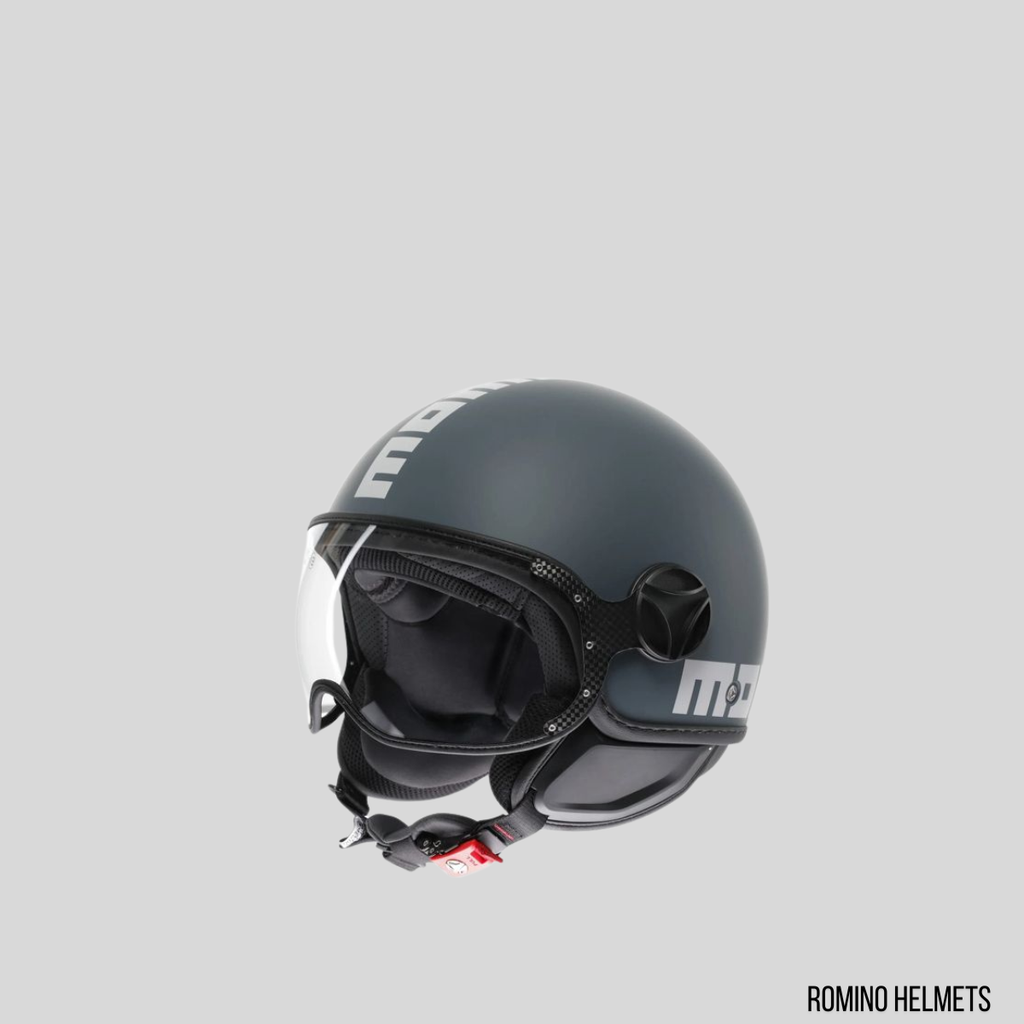 CASCO MOMO DESIGN FGTR CLASSIC CANDY GRIGIO OTTANIO/BIANCO