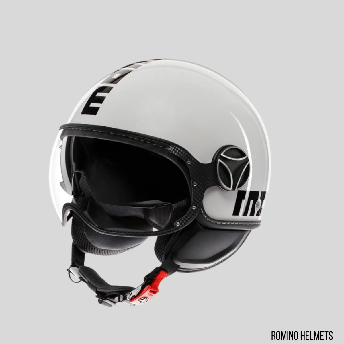 CASCO MOMO DESIGN FGTR EVO BIANCO LUCIDO /NERO