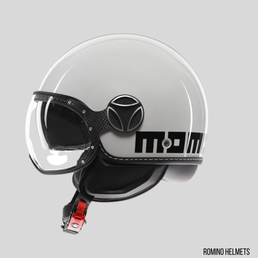CASCO MOMO DESIGN FGTR EVO BIANCO LUCIDO /NERO