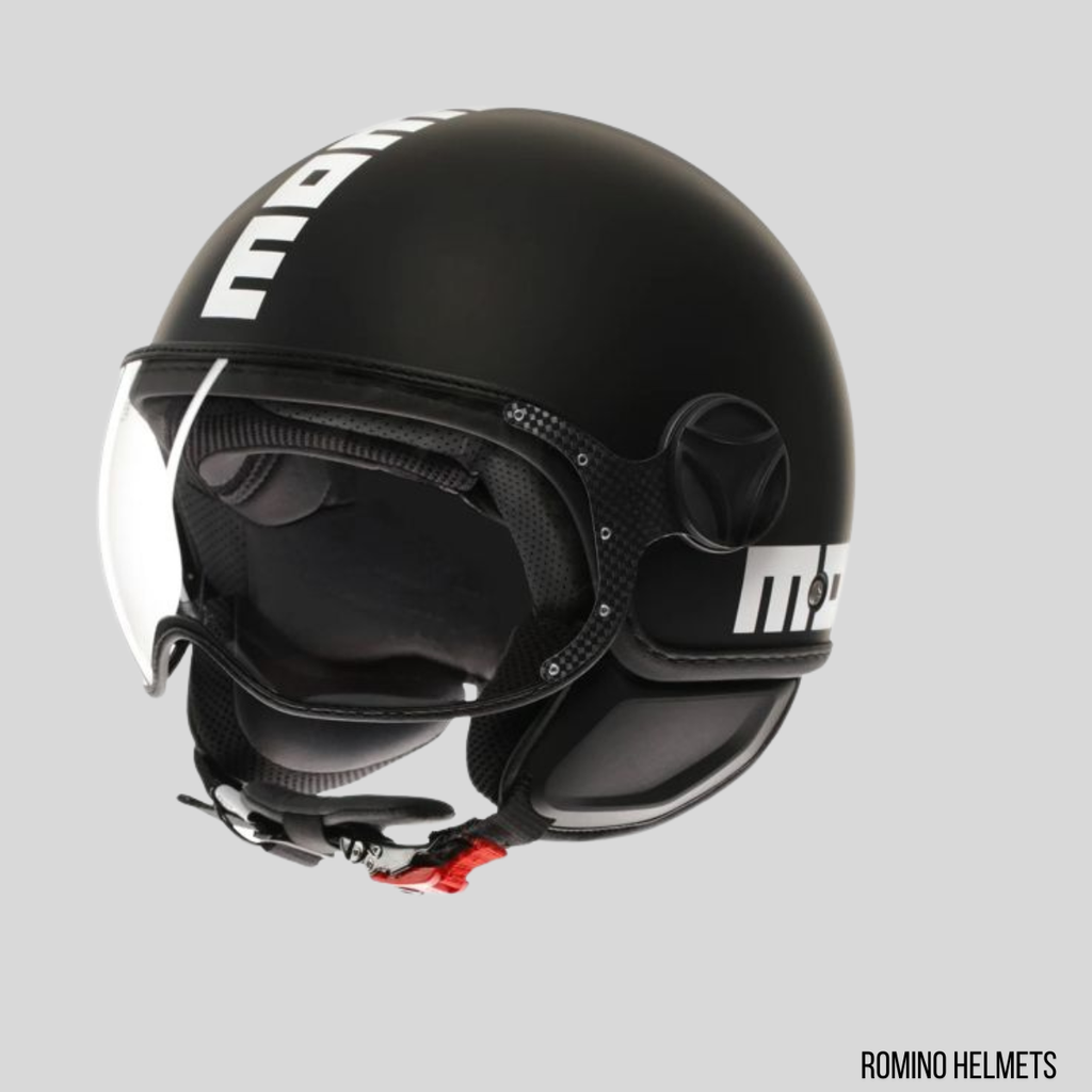 CASCO MOMO DESIGN FGTR CLASSIC NERO OPACO/BIANCO