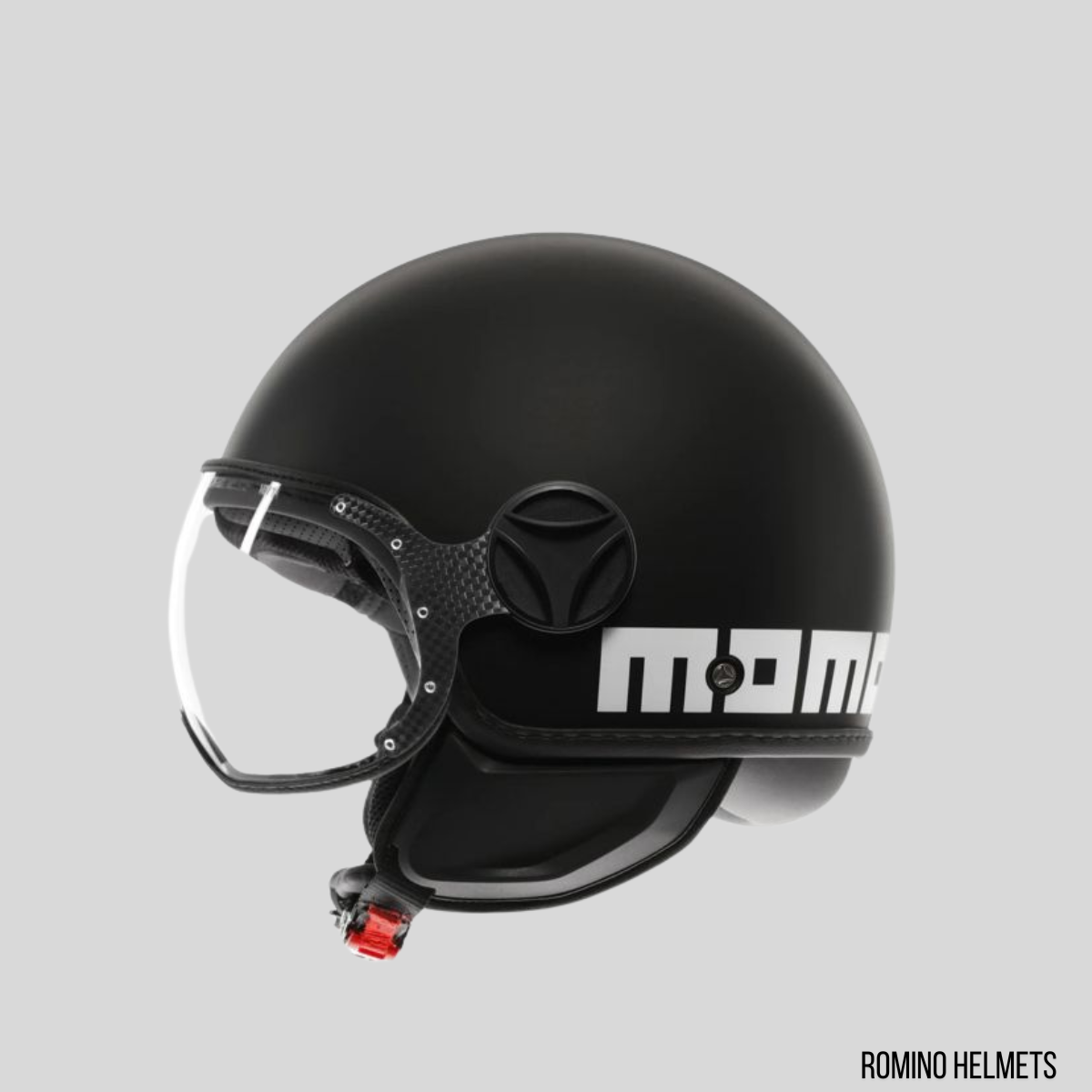 CASCO MOMO DESIGN FGTR CLASSIC NERO OPACO/BIANCO