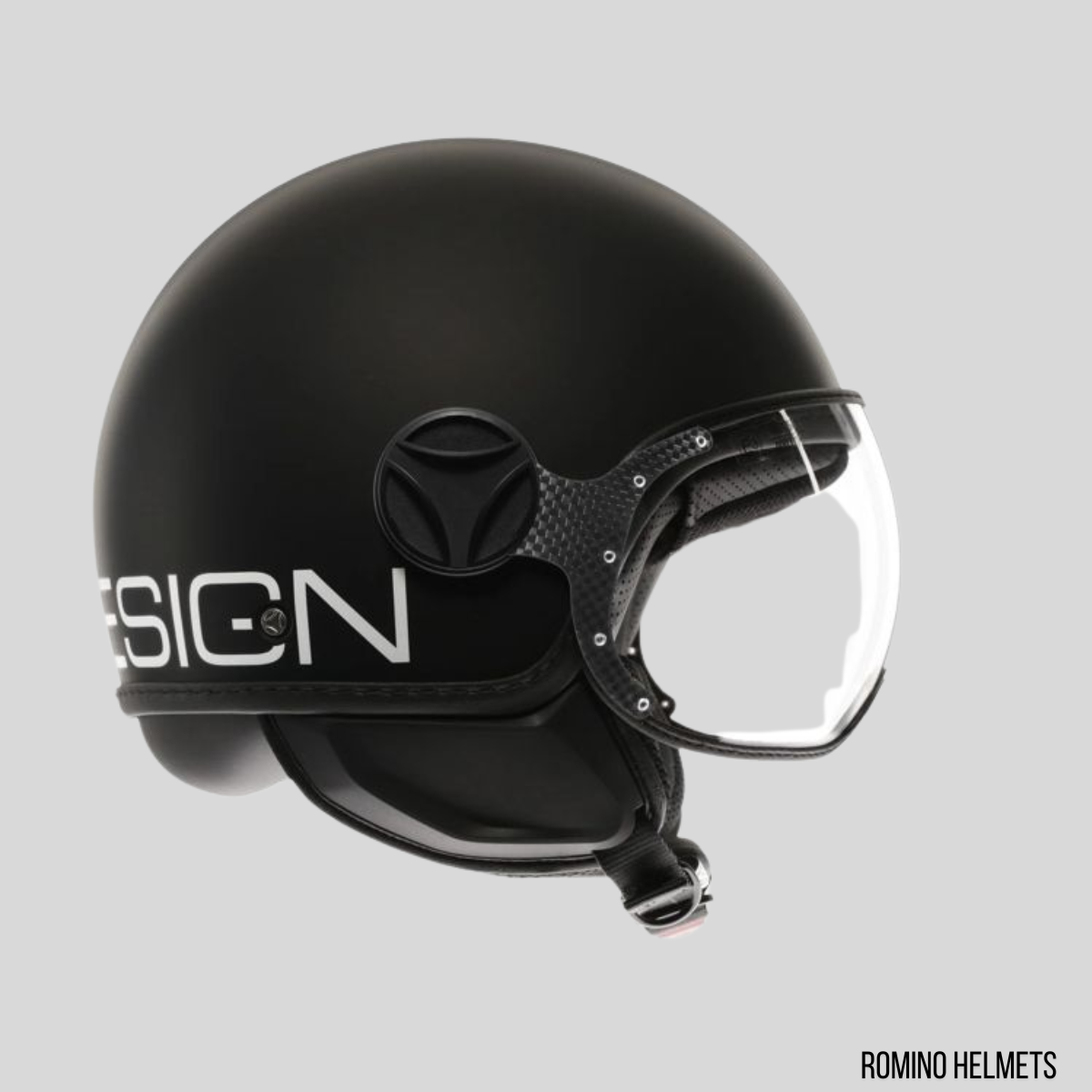 CASCO MOMO DESIGN FGTR CLASSIC NERO OPACO/BIANCO