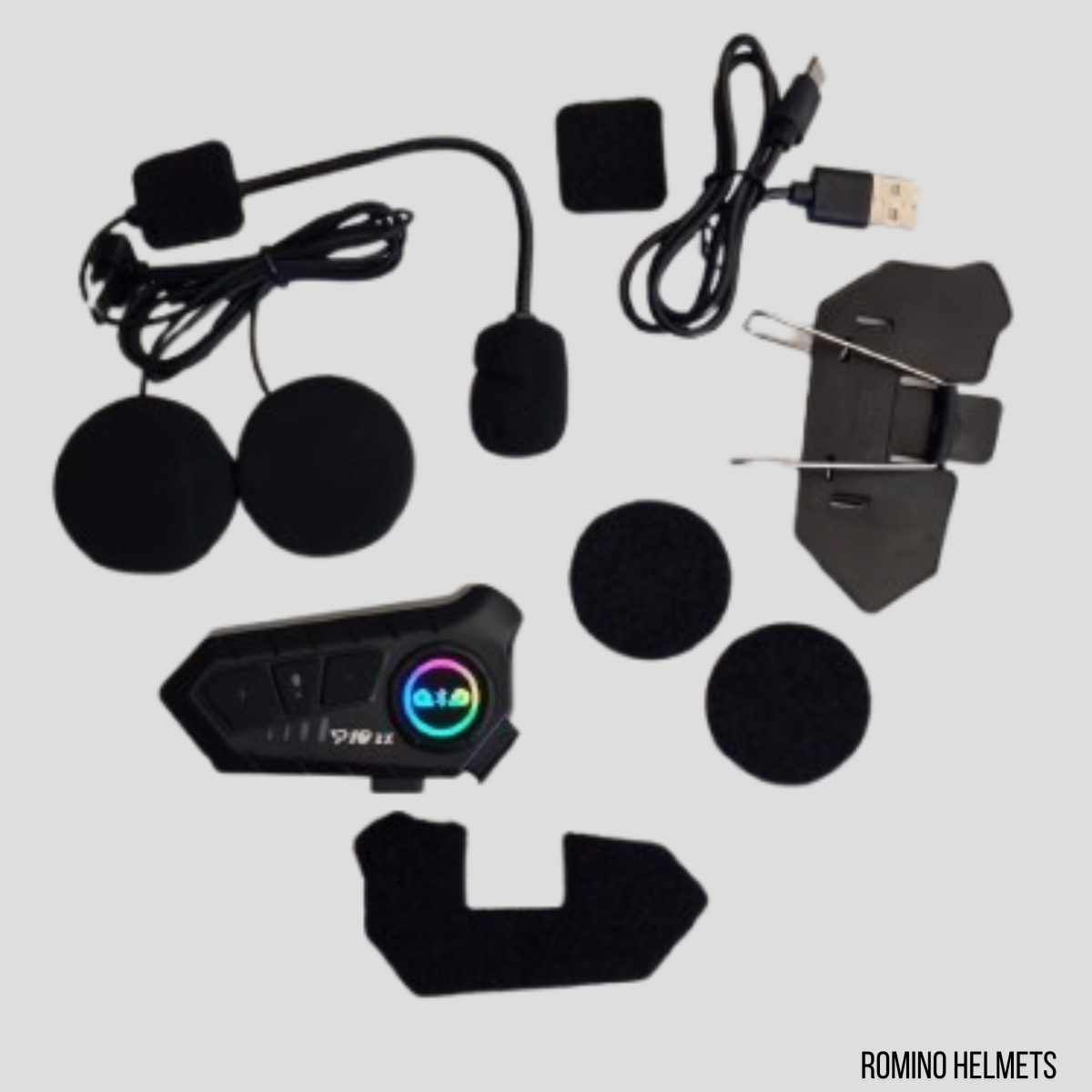 CASCO MOMO DESIGN FGTR CLASSIC GREY MATT/BLACK+  BLUETOOTH