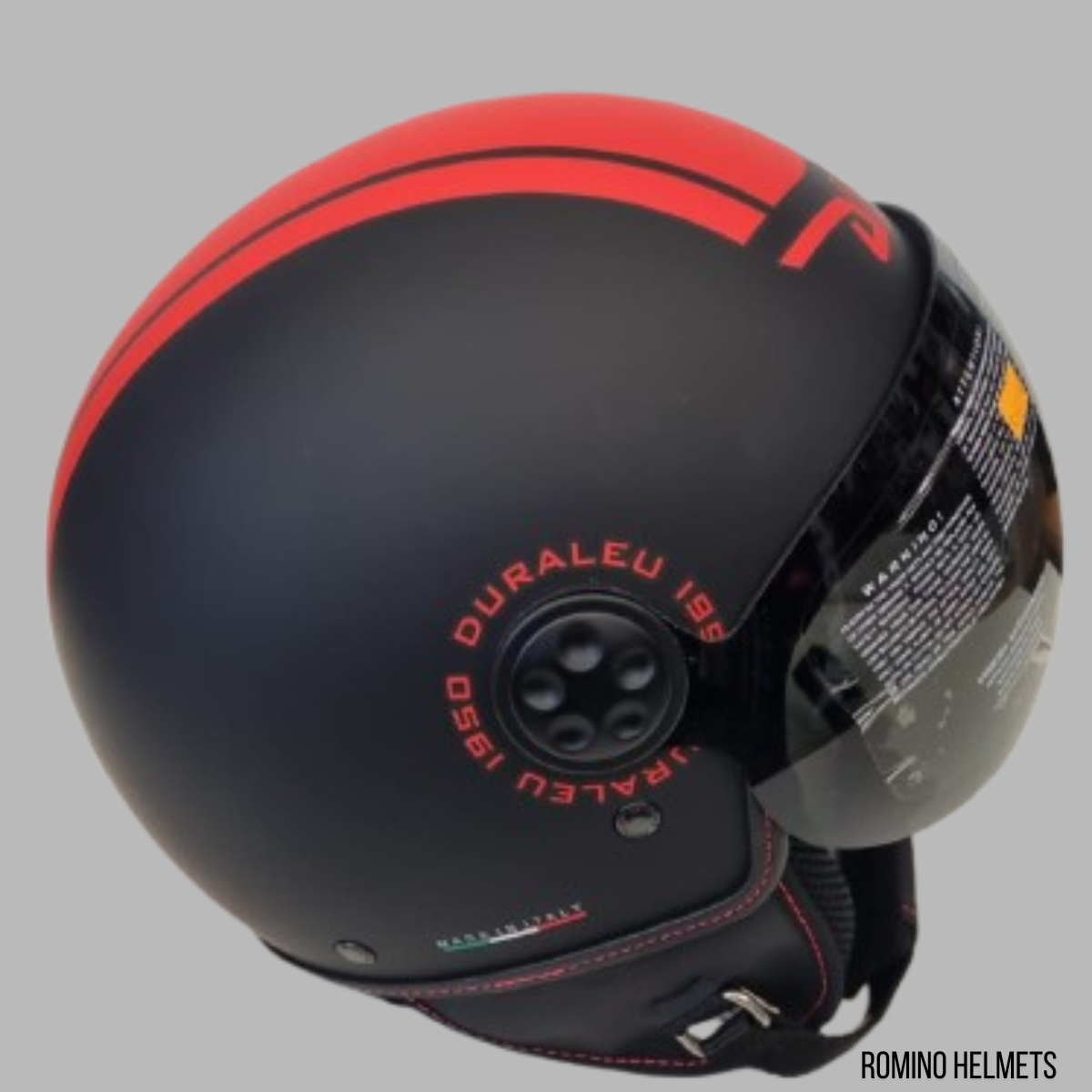 CASCO DURALEU NERO OPACO /ARANCIO