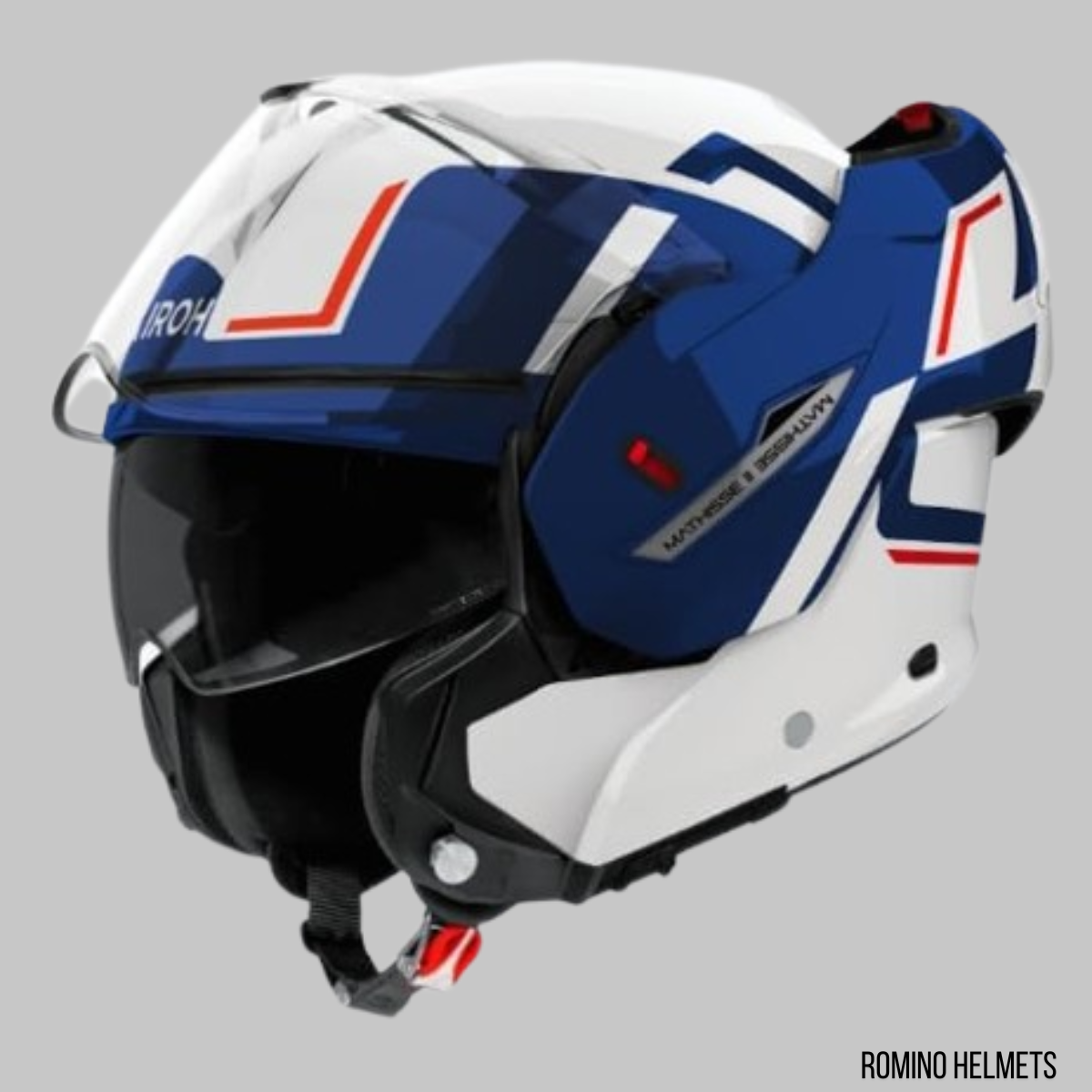 CASCO AIROH MATHISSE II GENIUS BLUE/RED GLOSS