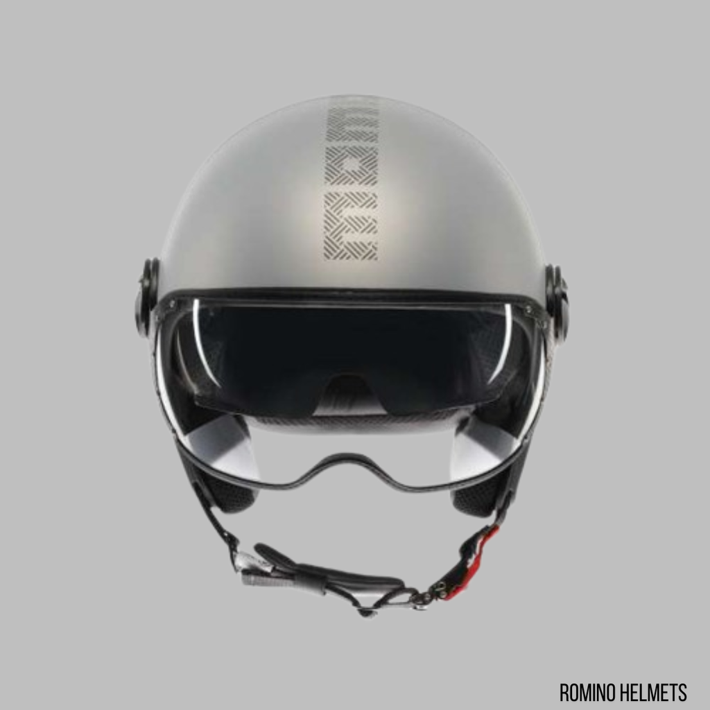 CASCO  MOMO DESIGN FGTR EVO E2206 Jet HIP Grigio Opaco Matt GREY/CERULEAN GREY