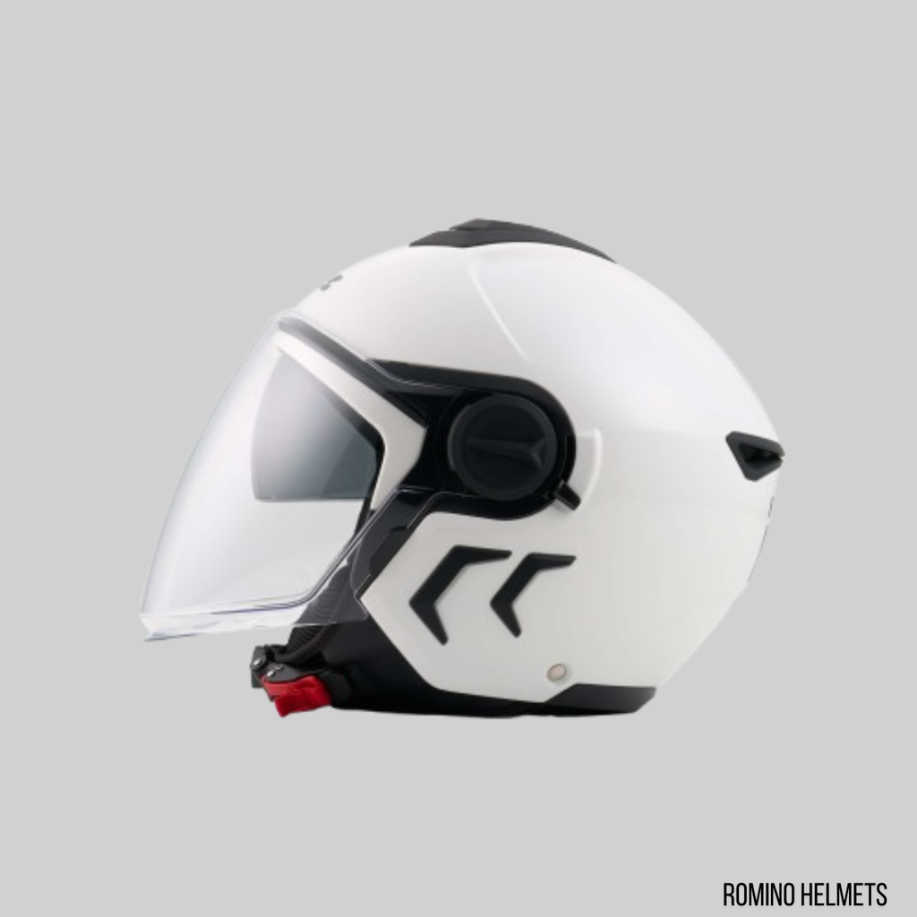 CASCO BLAUER DEMI JET DJ-01 MONOCHROME WHITE