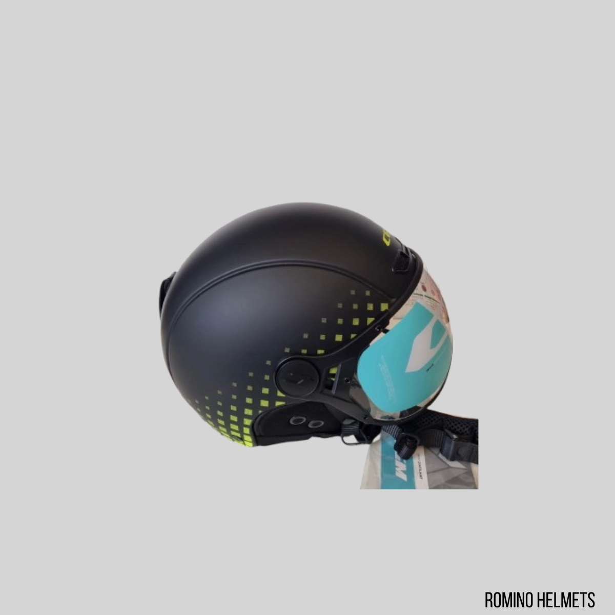 CASCO CGM NERO OPACO/GIALLO