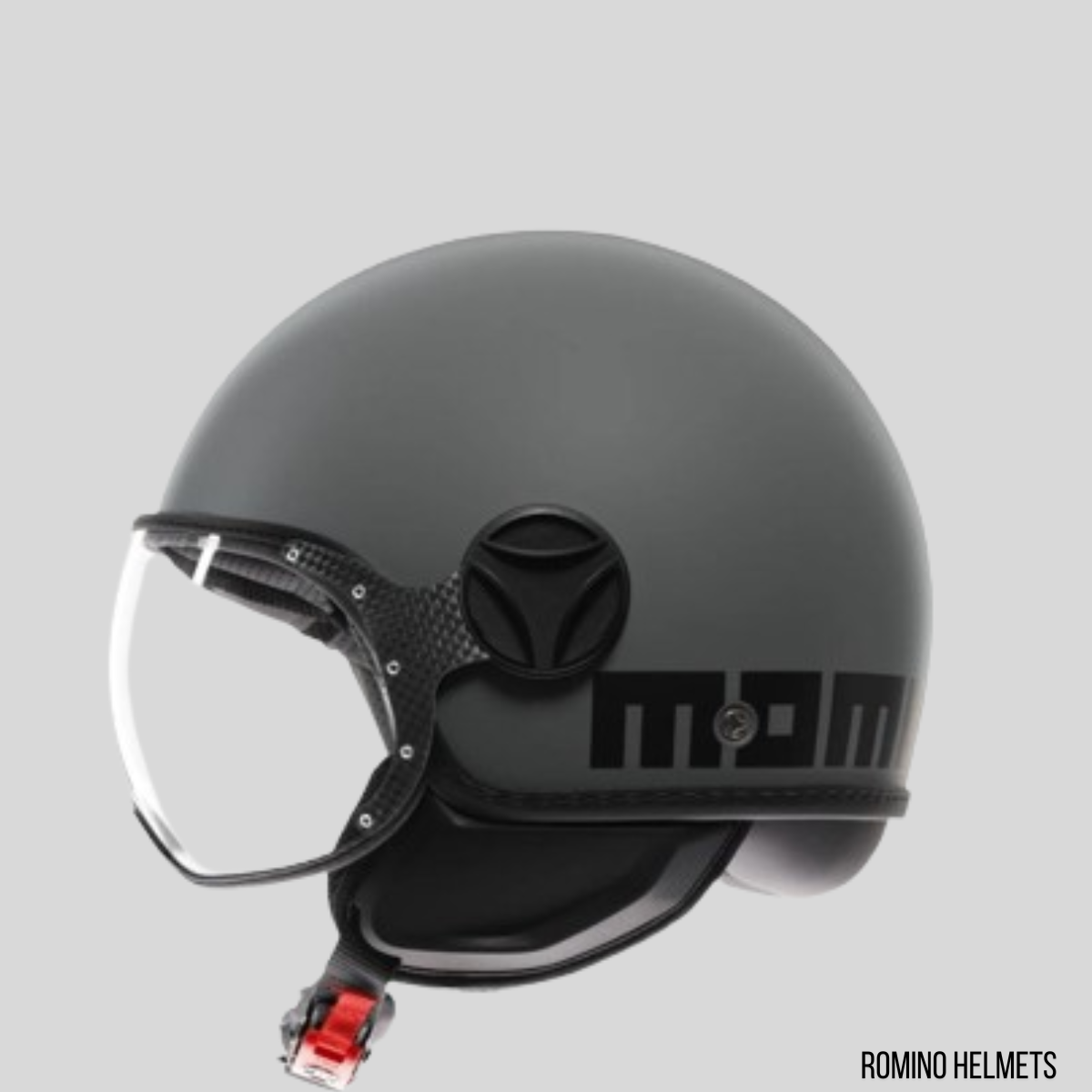 CASCO MOMO DESIGN FGTR CLASSIC GRIGIO OPACO/NERO