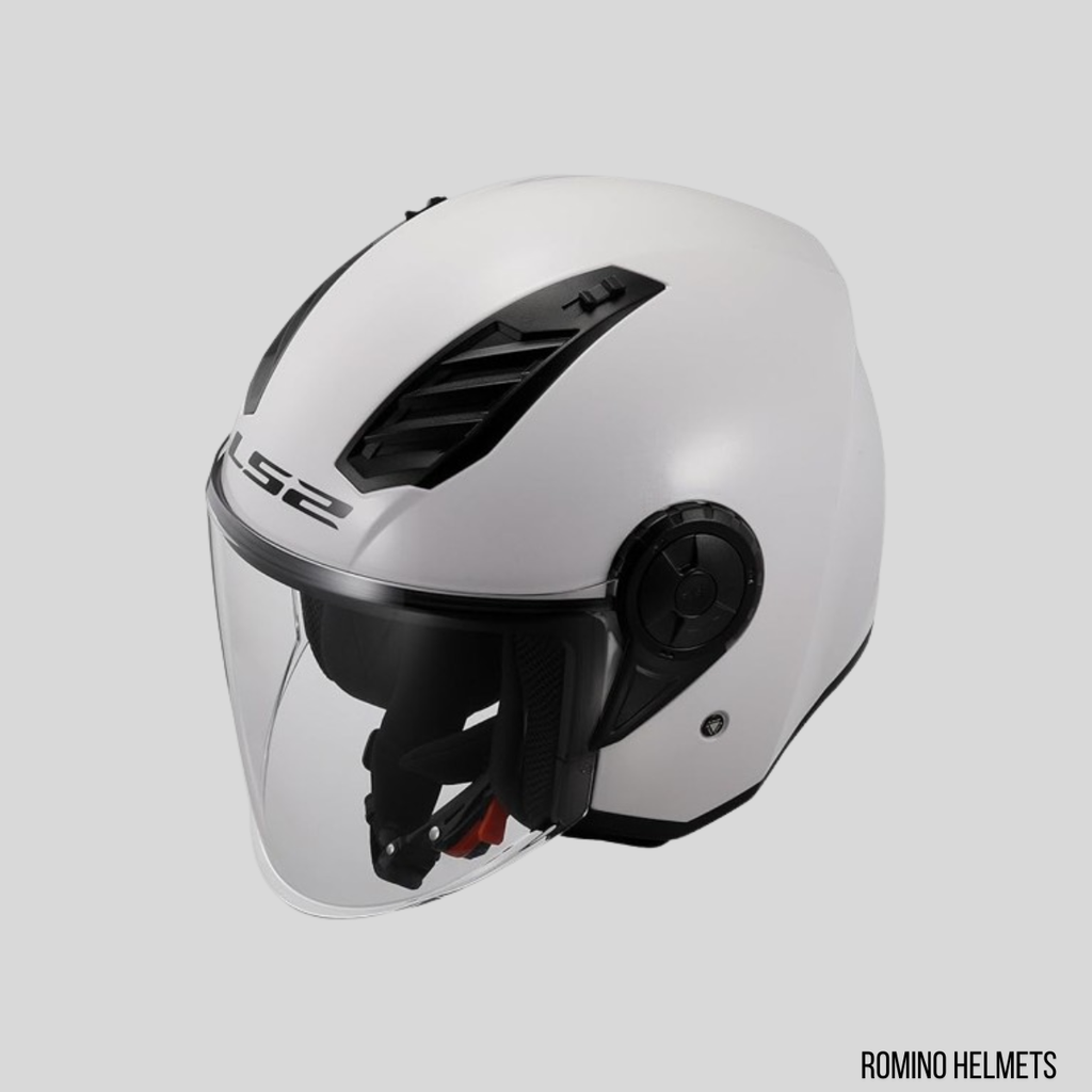 CASCO LS2 AIRFLOW II SOLID WHITE GLOSS